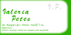 valeria petes business card